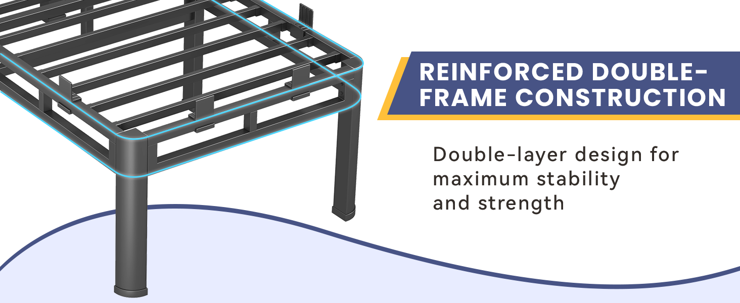 Black Metal Platform Bed Frame