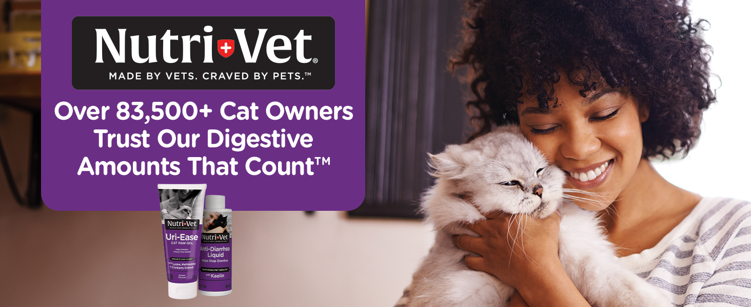Nutri-Vet Digestive, Pre &amp;amp; Probiotic, Probiotics for Cat, Cat Stomach Problems, Upset Tummy for Cats