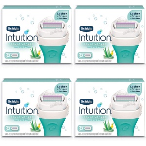 NEW Schick Intuition Natural Sensitive Care Moisturizing Razor Blade Refills