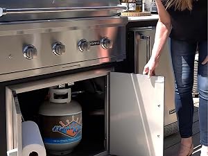 Flame King 20-Pound Steel Propane Tank Cylinder with Type 1 Overflow Protection Device Valve