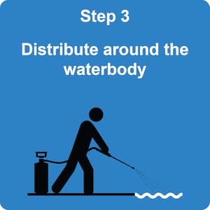 Application Step 3: Distribute solution around the waterbody.