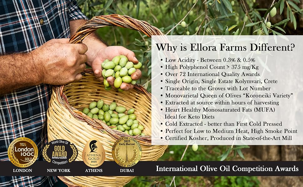 Why is Ellora Farms Extra Virgin Olive Oil different ?