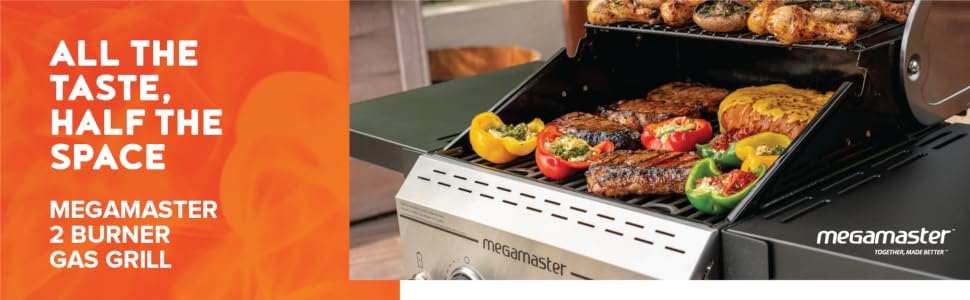 Megamaster 2-Burner Propane Gas Grill