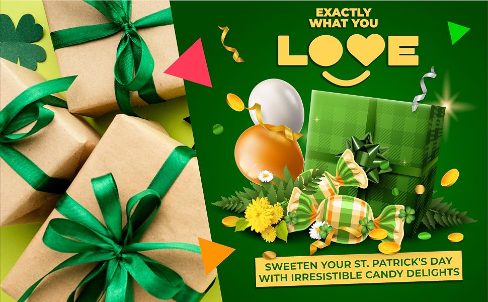 st patricks day candy assortment bulk gold wrapped coin leprechaun