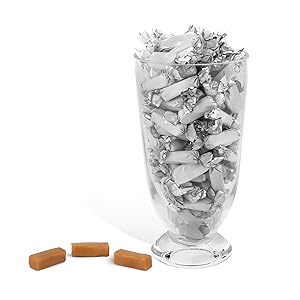 WHITE CARAMELS IN JAR , white decorations