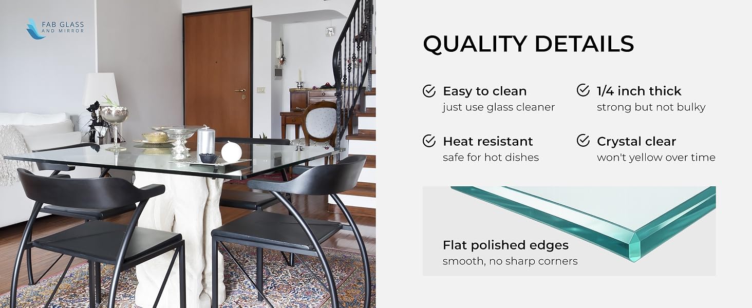 glass table top replacement tempered rectangular clear furniture protector desk cover dining coffee