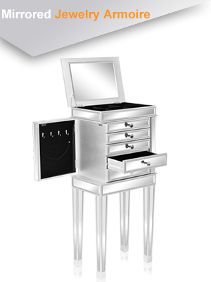 Mirrored jewelry box