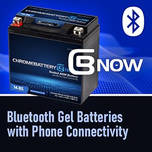 Chrome Battery Now - Bluetooth Gel Batteries with phone connectivity