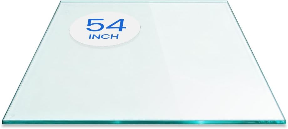 24" Square Glass Table Top, 1/4" Thick Clear Tempered Replacement Glass, Flat Polished Edge & Eased Corners for Coffee, Dining, Patio Tables & Furniture Protection