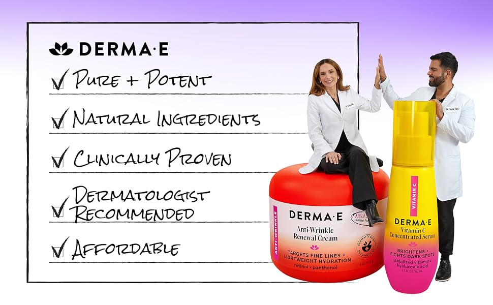 Derma E - Pure, Potent, Natural Ingredients. Clinically Proven, Dermatologist Recommended