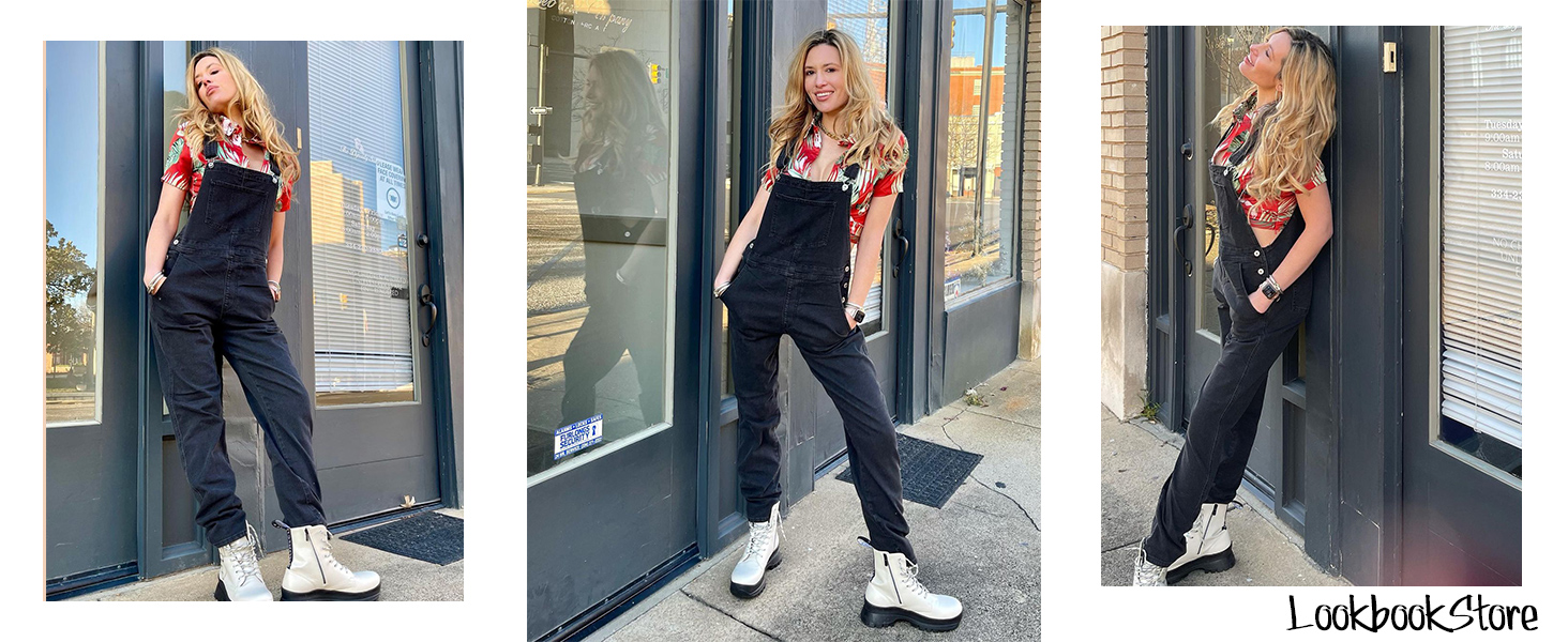 LookbookStore Jumpsuit for Women Denim Overalls