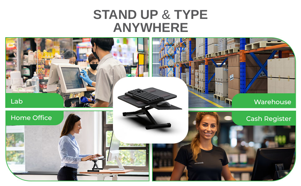 ergonomic keyboard stand standing desk converter under desk keyboard tray