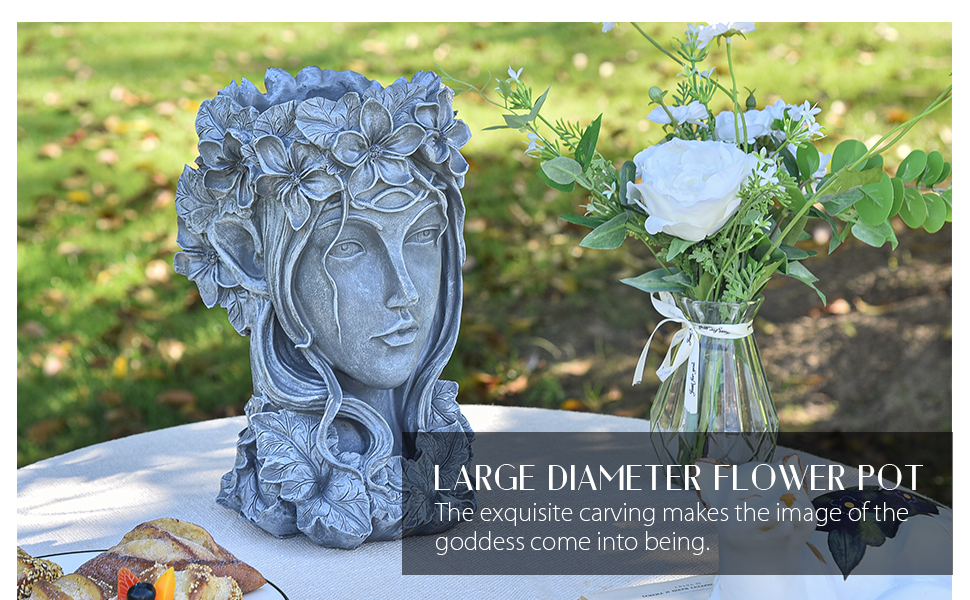 large diameter flower pot
