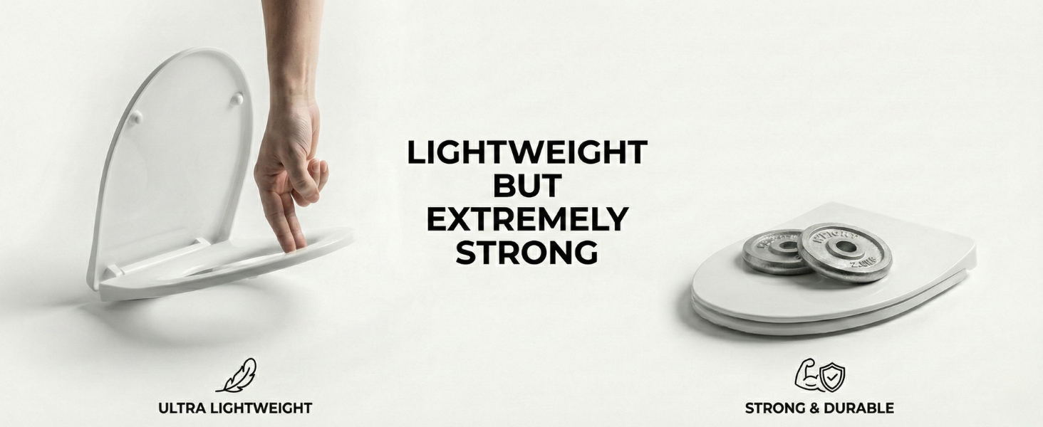 features of toilet seat light weight but strong