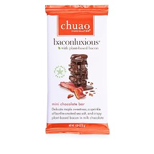 Baconluxious with Plant-Based Bacon mini chocolate bar