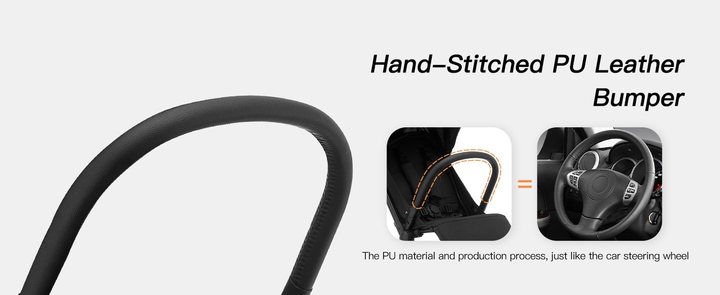 Hand-Stitched PU Leather Bumper
