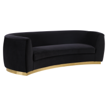 Meridian furniture, julian, living, room, modern, velvet, collection, geometric, diner, room, gold