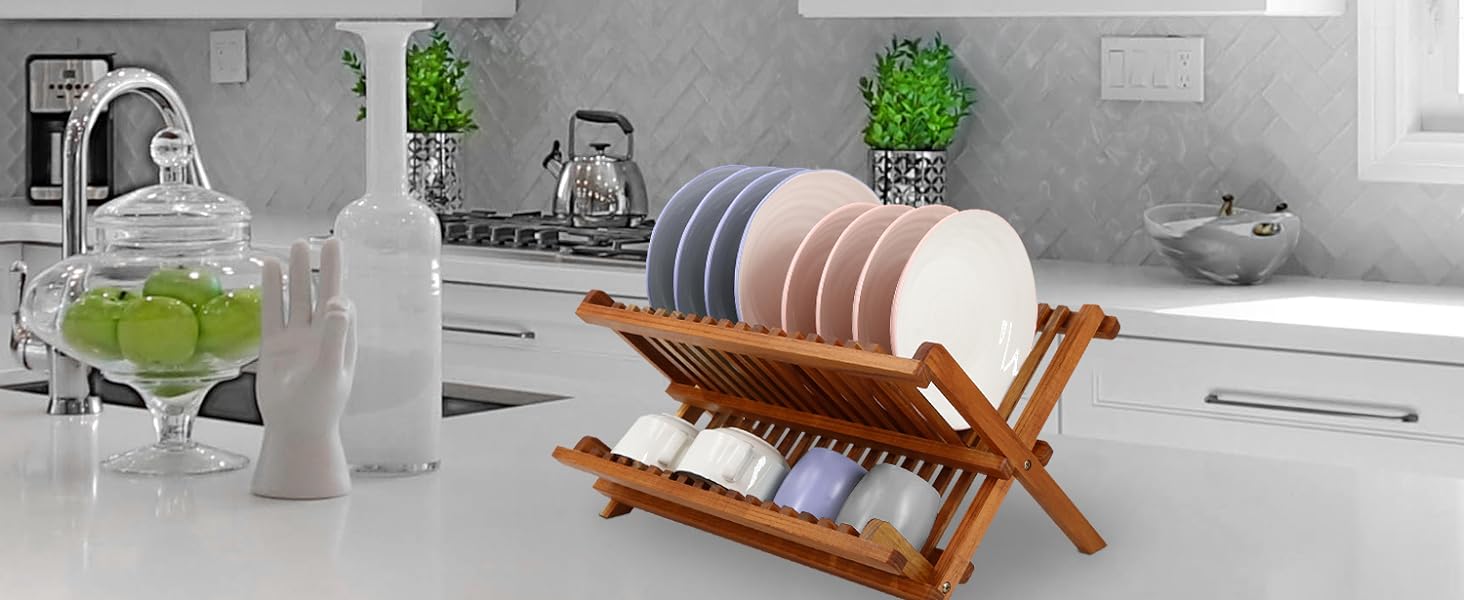 Teak Dish Drying Rack
