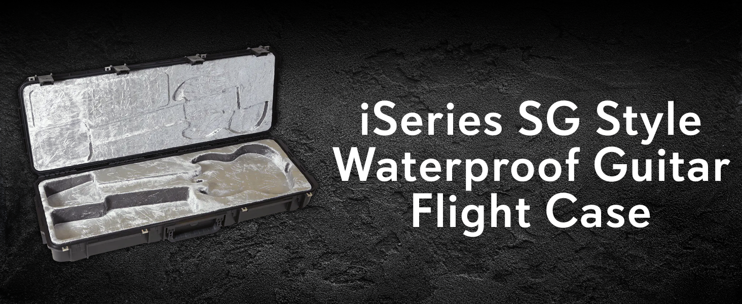 iSeries SG Style Waterproof Guitar Flight Case