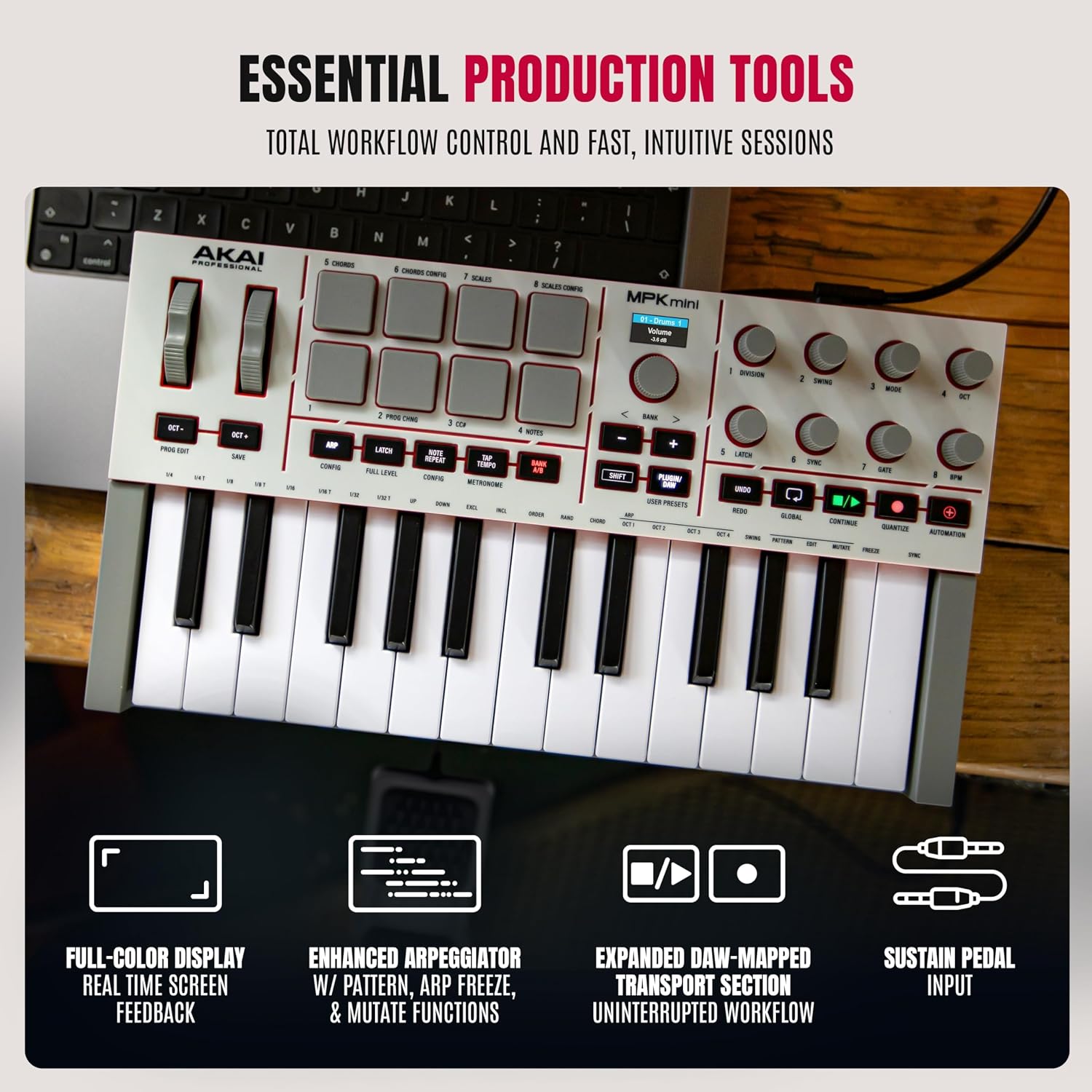 Akai Professional MPK Mini MK3 25-Key USB MIDI Keyboard Controller