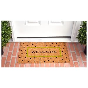Calloway Mills 103991729 Polka-dot Fun Doormat, 17&amp;#34; x 29:, Natural/Green/Black