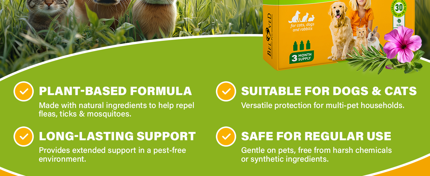 flea tick prevention drops control natural dogs cats repellent
