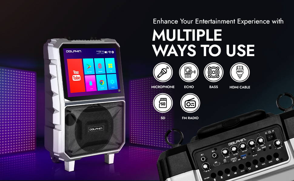 audio hdmi players karaokee equipment kataoke inalambrico combo personal parlante player karioke