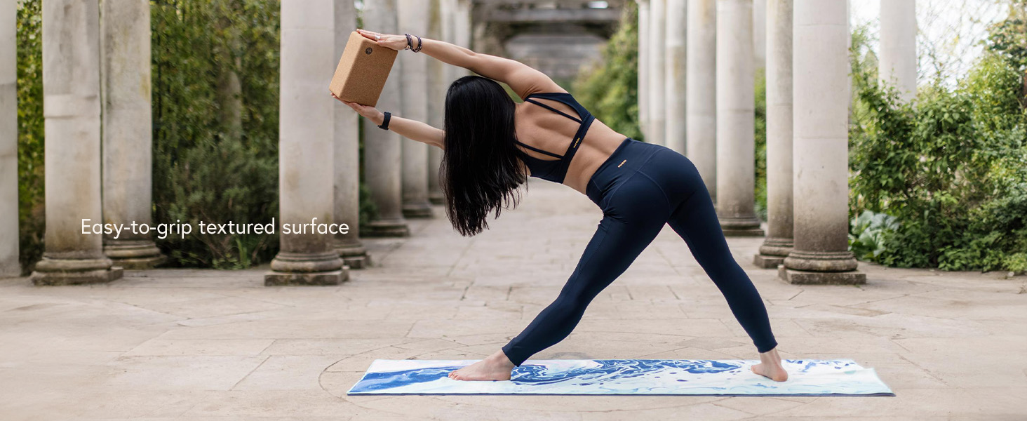 stretch bloque de yoga sostenible cork yoga blocks 2 pack bloque de corcho denso textured surface