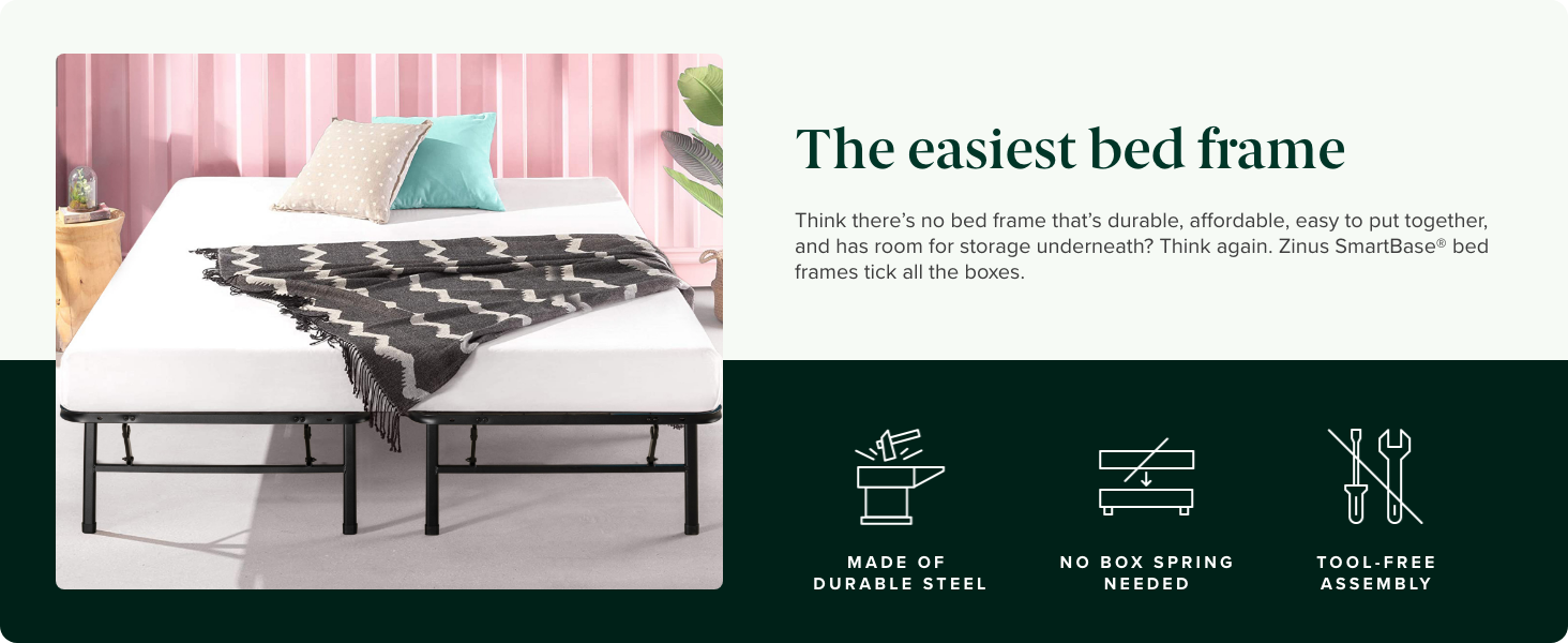 SmartBase Tool-Free Assembly Mattress Foundation