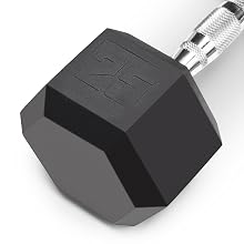 Rubber coating hex dumbbell