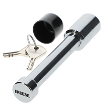 Product image of REESE dog bone style trailer hitch and receiver tube lock and key set