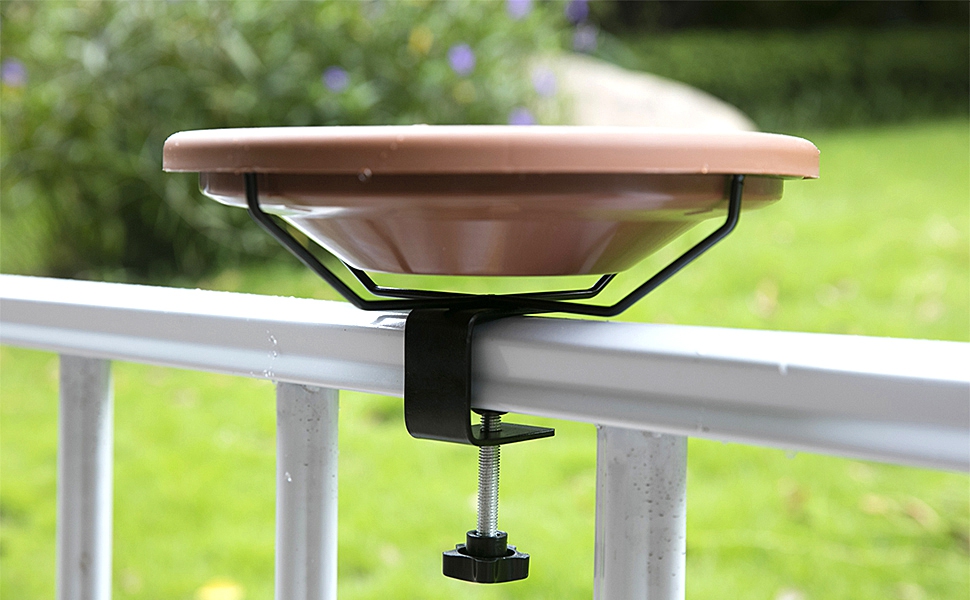 deck mounted bird bath railing bird bath fence