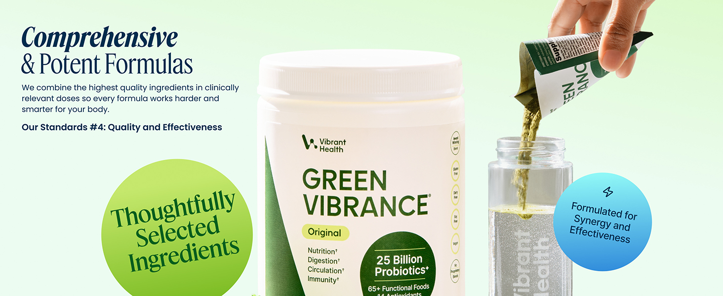 Comprehensive and potent formulas, thoughtfully selected ingredients