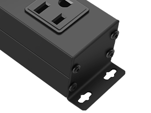 power strip mountable black