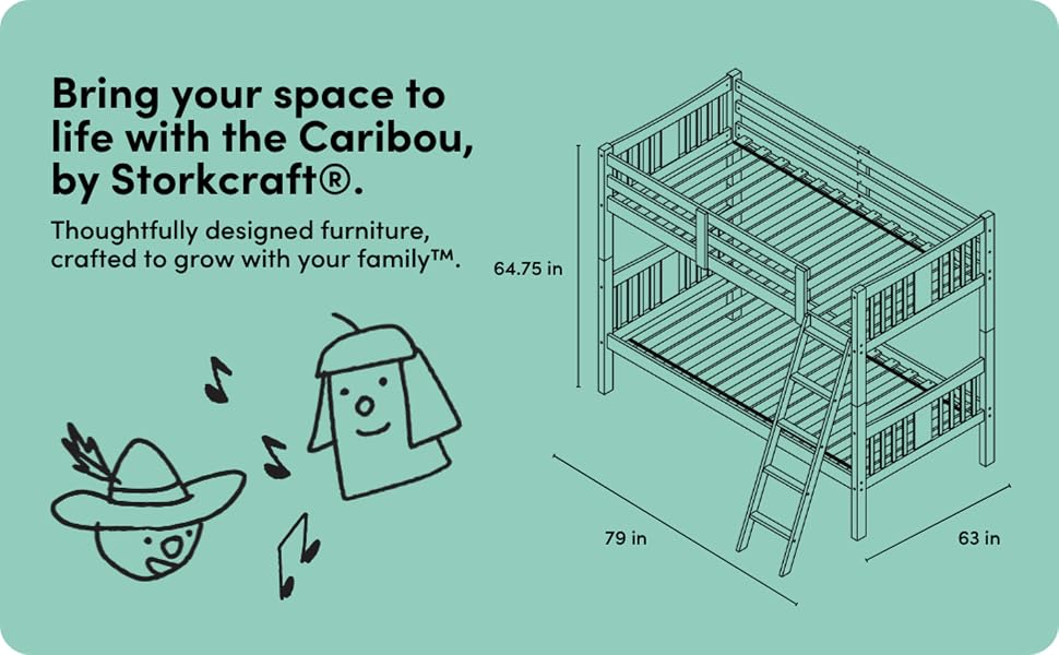 kids twin bunk bed youth children bedroom convertible space saving bunkie youth toddler wood solid