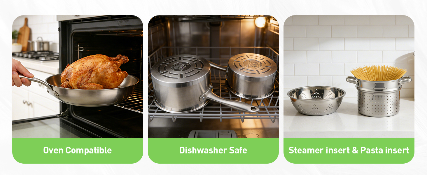 stainless steel pots and pans set