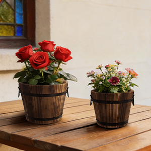 wooden planter