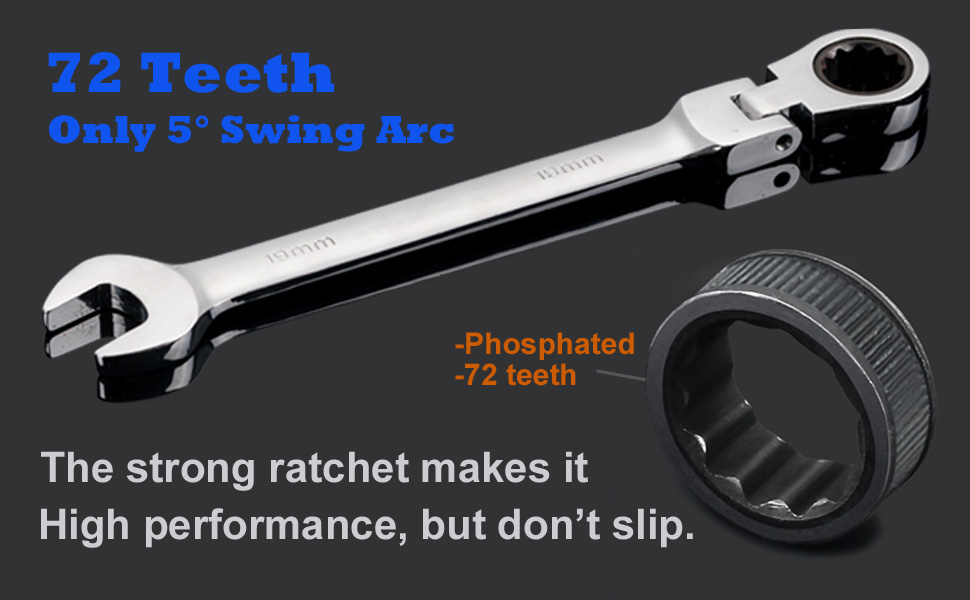 Ratcheting Wrench Set Metric 19mm 10mm Qnkaa