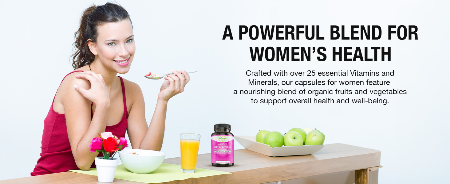 One-Daily Multivitamin for Women, Immune Support Supplement with Non-GMO Ingredient