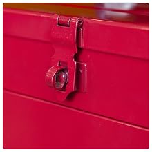 Torin BIG RED 18" Cantilever Style Portable Steel Tool Box with Trays and Metal Latch Closure, Red