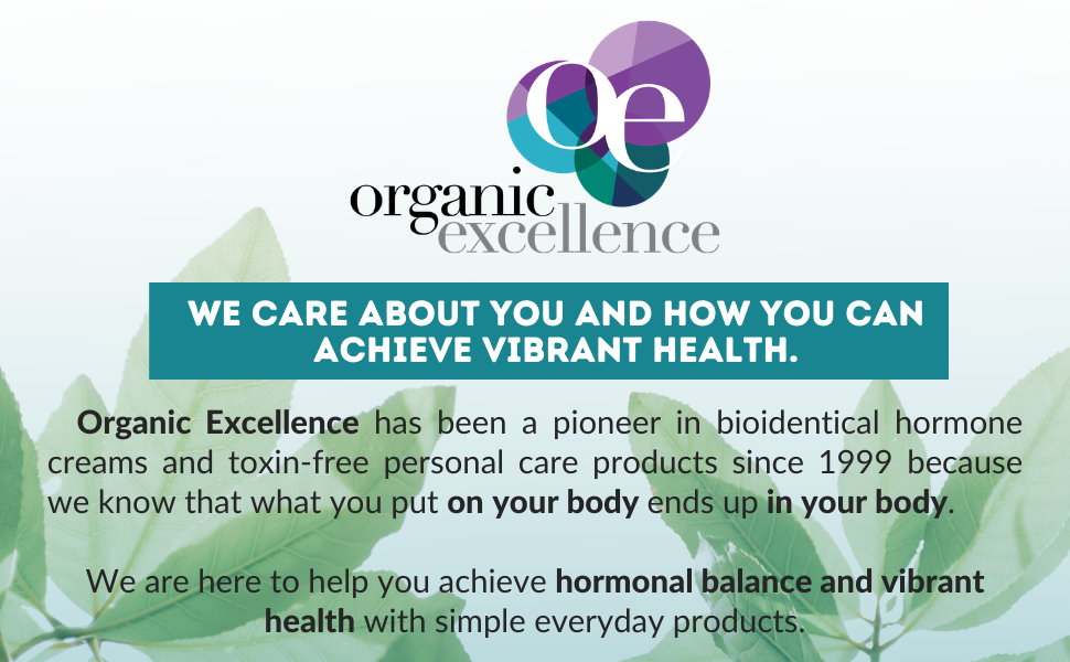 Organic Excellence organic progesterone cream for women with phytoestrogens brand story