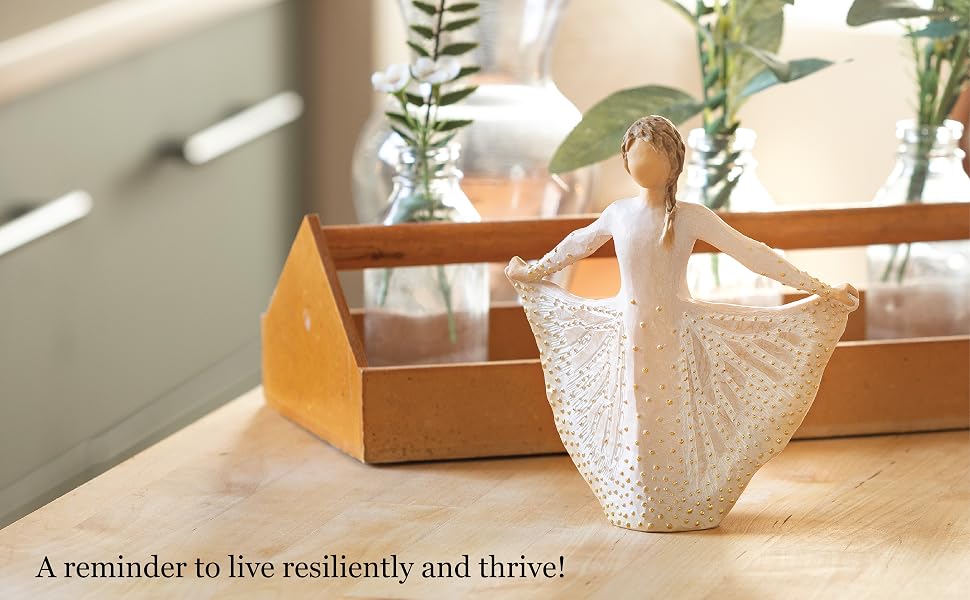 Ready to display on table or shelf. To clean, dust with soft brush or cloth.