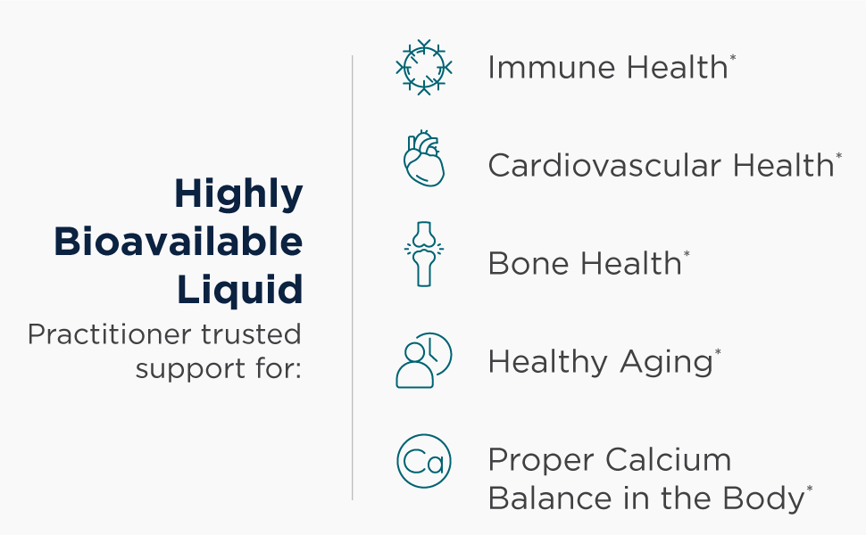 Highly bioavailable immune support cardiovascular bone healthy aging support