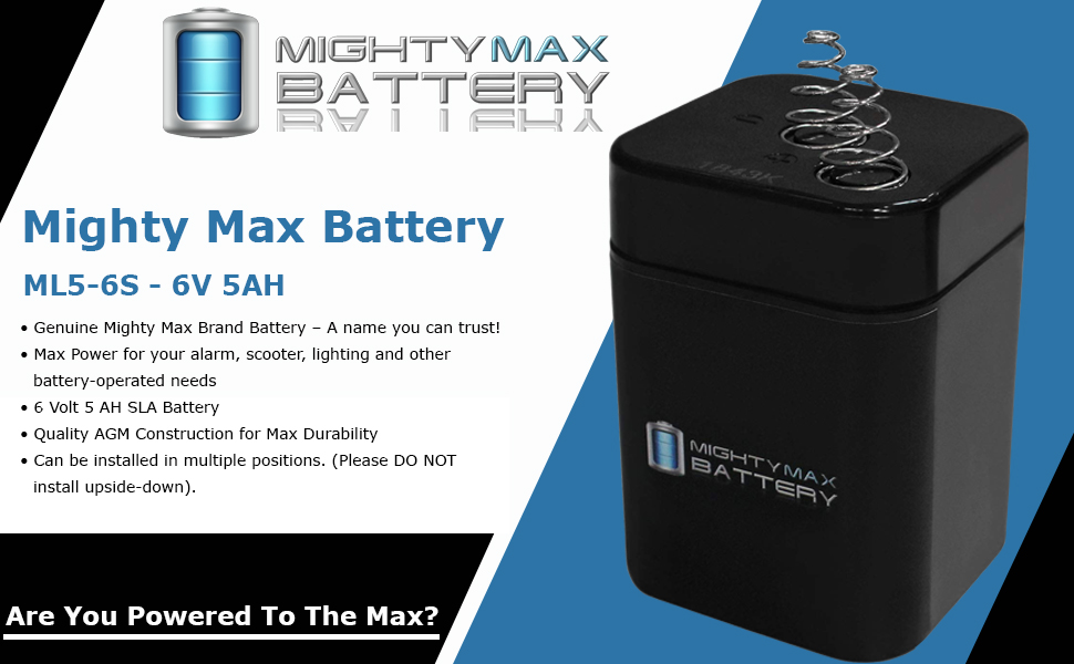 rechargeable battery maintenance free battery 6v 5ah battery mighty max battery for solar power