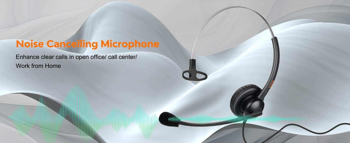 One ear telephone headset, single ear headset, mono 2.5mm headset, single side call center headset