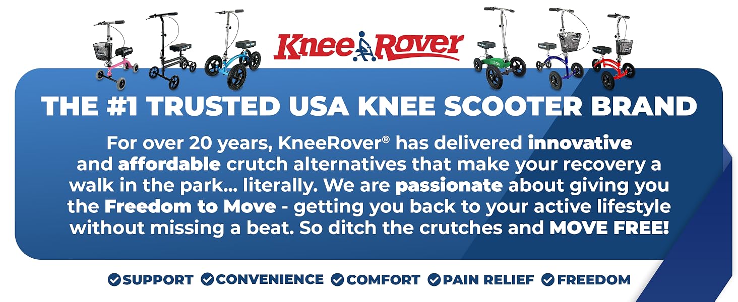 Kneerover scooter knee scooter broken foot surgery ankle injury knee walker rolling foldable scooter
