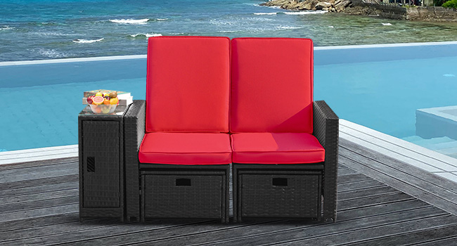 wicker loveseat