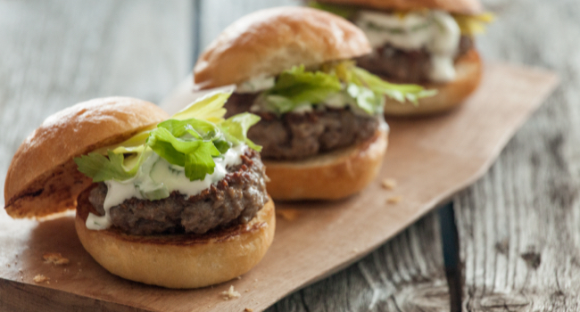Lamb burger
