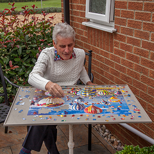 Do your puzzle outside