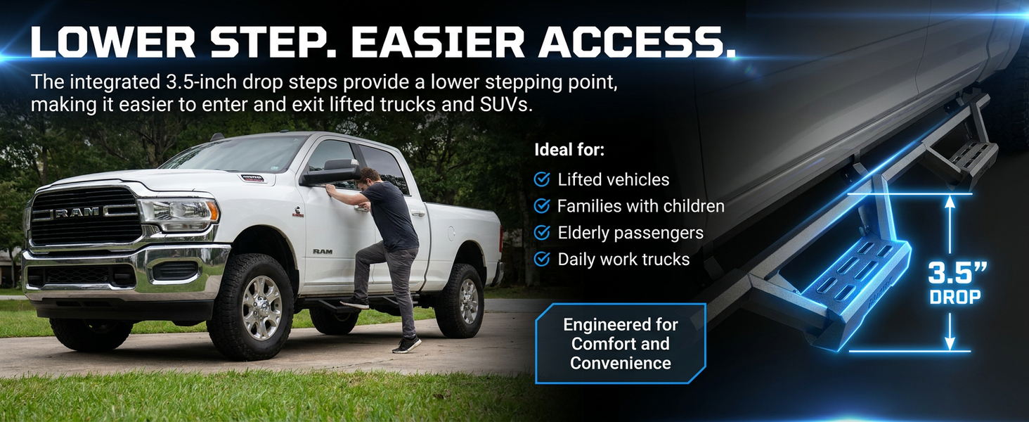 APS iArmor Drop Step Running Boards